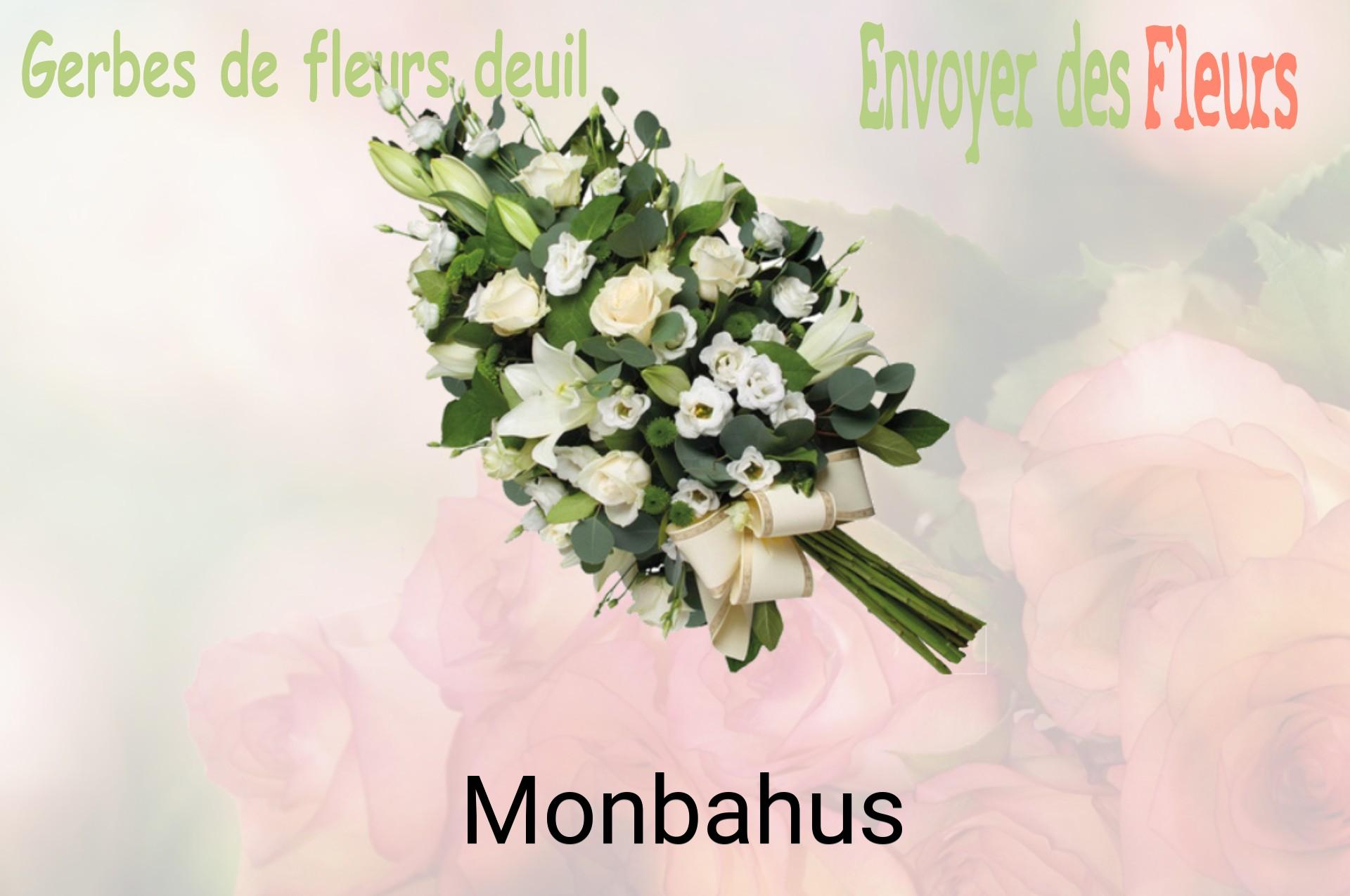 Gerbe de fleurs de deuil livrée à Monbahus